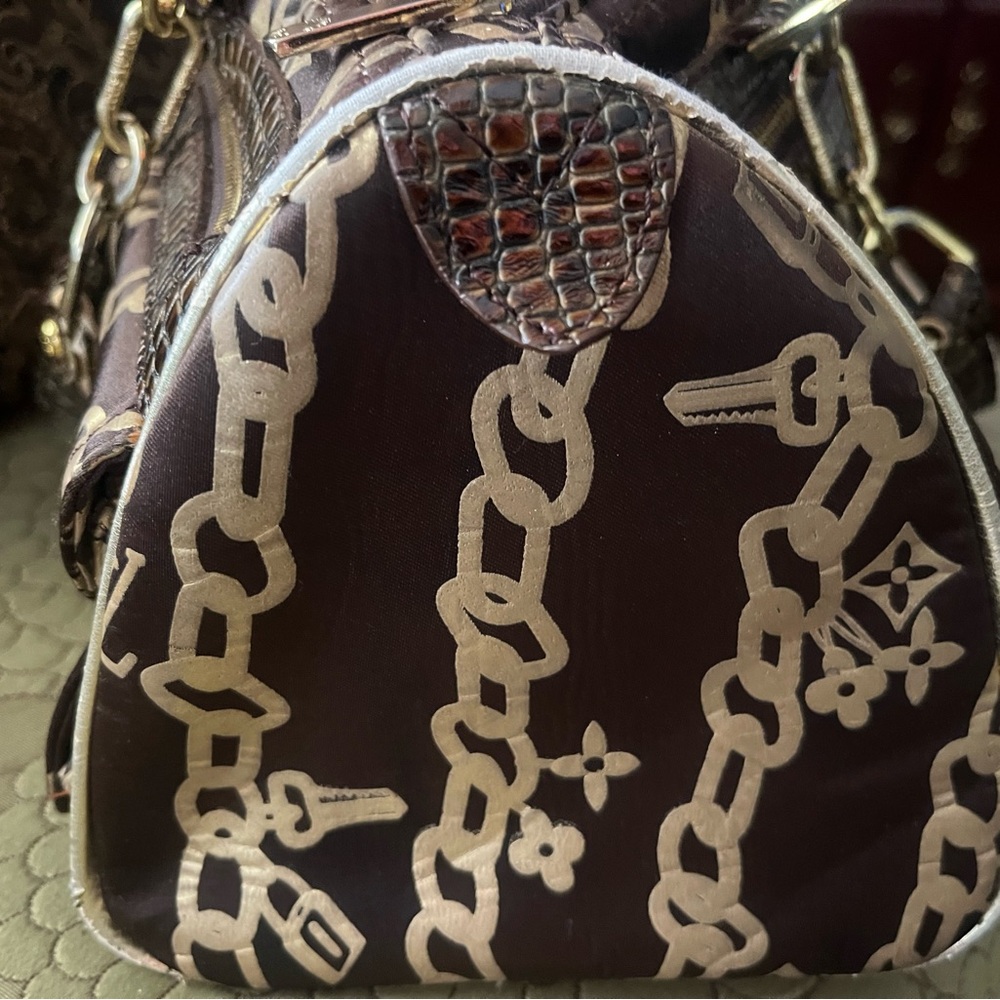 Louis Vuitton Brown and Cream Satchel - Picture 2 of 10